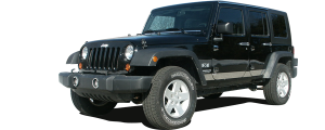 QAA - WT47085 Stainless Steel Windshield Accent 1Pc 2007-2018 Jeep Wrangler JK QAA - Image 2