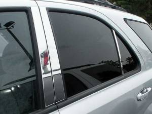 PP23821 Stainless Steel Pillar Trim 6Pc 2003-2006 Kia Sorento QAA