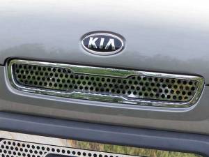 SG10830 Stainless Steel Grille Accent 1Pc 2010-2011 Kia Soul QAA