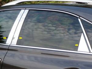 QAA - PP10126 Stainless Steel Pillar Trim 6Pc 2010-2015 Lexus RX350 QAA - Image 1