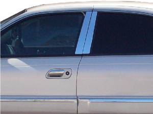 PP35610 Stainless Steel Pillar Trim 4Pc 1995-2004 Lincoln Continental QAA