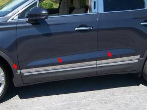 AT55640 Stainless Steel Side Accent Trim 6Pc 2015-2019 Lincoln MKC QAA