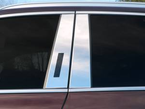 PP56660 Stainless Steel Pillar Trim 4Pc 2016-2018 Lincoln MKX, 2019-2023 Lincoln Nautilus QAA