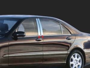 QAA - PP27085 Stainless Steel Pillar Trim 4Pc 2007-2013 Mercedes-Benz S Class QAA - Image 1