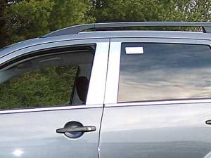 PP27010 Stainless Steel Pillar Trim 4Pc 2007-2009 Mitsubishi Outlander QAA