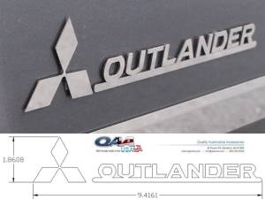 SGR27010 Stainless Steel Graphic/Logo/emblem 4Pc 2007-2009 Mitsubishi Outlander QAA