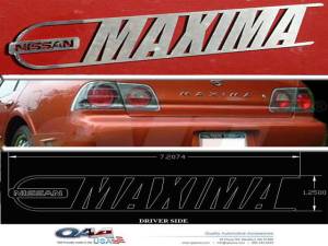 SGR24540 Stainless Steel Graphic/Logo/emblem 2Pc 2004-2008 Nissan Maxima QAA