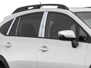 QAA - PP13427 Stainless Steel Pillar Trim 8Pc 2016-2023 Subaru Crosstrek, 2012-2016 Subaru Impreza, 2013-2015 Subaru XV Crosstrek QAA - Image 1