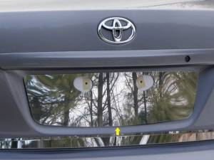 LP29112 Stainless Steel License Plate Bezel 1Pc 2009-2013 Toyota Corolla QAA