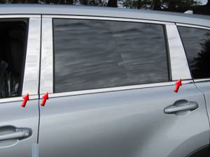 PP14111 Stainless Steel Pillar Trim 6Pc 2014-2019 Toyota Highlander QAA