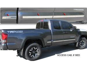 MI16172 Stainless Steel Molding Insert 6Pc 2016-2023 Toyota Tacoma QAA