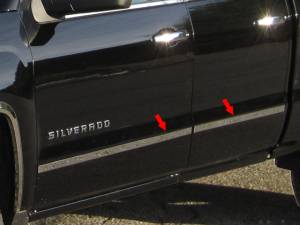 MI54185 Stainless Steel Molding Insert 4Pc 2014-2018 Chevrolet Silverado QAA