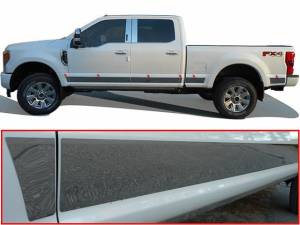 TH57324 Stainless Steel Rocker Panel Trim 12Pc 2017-2022 Ford F-250 & F-350 Super Duty QAA