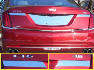 QAA - LB56230 Stainless Steel License Plate Bar Accent 2Pc 2016-2018 Cadillac CT6 QAA - Image 1