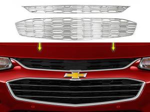 SGC56105 Chrome Plated ABS plastic Grille Overlay 2Pc 2016-2018 Chevrolet Malibu QAA