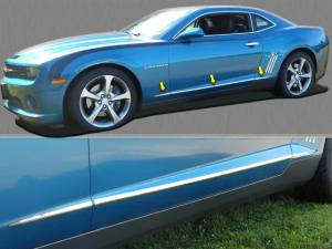 AT50100 Stainless Steel Side Accent Trim 6Pc 2010-2015 Chevrolet Camaro QAA