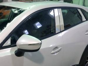 QAA - PP16772 Stainless Steel Pillar Trim 8Pc 2016-2021 Mazda CX-3 QAA - Image 1