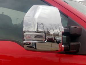 MC57322 Chrome Plated ABS plastic Mirror Cover 2Pc 2017-2022 Ford F-250 & F-350 Super Duty QAA