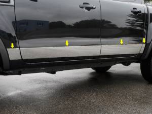 TH59345 Stainless Steel Rocker Panel Trim 8Pc 2019-2023 Ford Ranger QAA