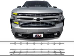 SGC59170 Chrome Plated ABS plastic Grille Overlay 4Pc 2019-2021 Chevrolet Silverado QAA