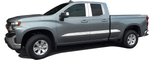 QAA - PP59176 Stainless Steel Pillar Trim 8Pc 2019-2024 Chevrolet Silverado QAA - Image 2