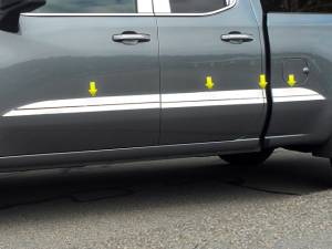 QAA - AT59175 Stainless Steel Side Accent Trim 8Pc 2019-2025 Chevrolet Silverado QAA - Image 1