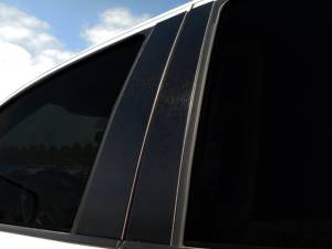 PP49935B Brushed Matte Black Aluminum Pillar Trim 4Pc 2009-2018 Ram Trucks Ram QAA