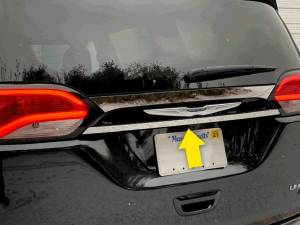 QAA - LB57750 Stainless Steel License Plate Bar Accent 1Pc 2017-2021 Chrysler Pacifica QAA - Image 1