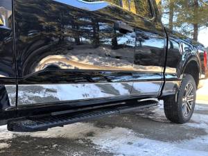 TH61302 Stainless Steel Rocker Panel Trim 12Pc 2021-2024 Ford F-150 QAA