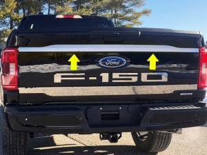 TP61308 Stainless Steel Trunk Accent Trim 2Pc 2021-2025 Ford F-150 QAA