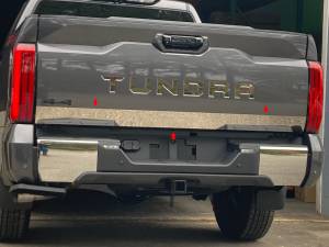 RT72145 Stainless Steel Tailgate Accent 1Pc 2022-2024 Toyota Tundra QAA