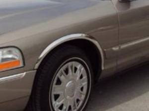 QAA - WZ43485 Molded Stainless Steel Wheel Well Fender Trim 4Pc 2003-2006 Mercury Grand Marquis QAA - Image 1