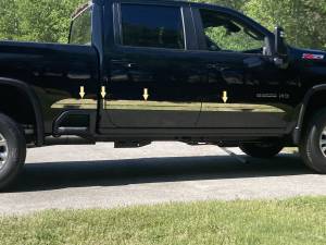 QAA - AT60184 Stainless Steel Side Accent Trim 8Pc 2020-2025 Chevrolet Silverado HD QAA - Image 1