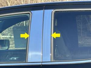 QAA - PP63151 Stainless Steel Pillar Trim 4Pc 2023-2024 Chevrolet Colorado QAA - Image 2