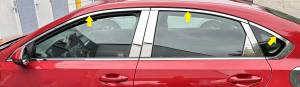 QAA - WP19892 Stainless Steel Window Accent Package 6Pc 2019-2024 Kia Forte QAA - Image 1