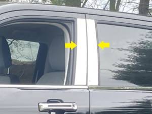 QAA - PP62312 Stainless Steel Pillar Trim 4Pc 2022-2024 Ford Maverick QAA - Image 2