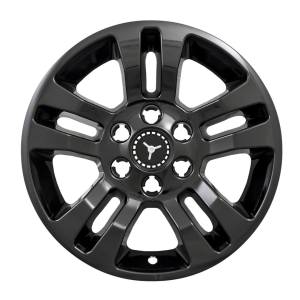 HUB59171B Gloss Black Plated ABS plastic Wheel Cover Hub Cap 4Pc 2014-2020 Chevrolet Silverado QAA