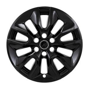 HUB59174B Gloss Black Plated ABS plastic Wheel Cover Hub Cap 4Pc 2019-2023 Chevrolet Silverado QAA