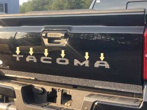 SGR74172 Stainless Steel Graphic/Logo/emblem 6Pc 2024-2025 Toyota Tacoma QAA