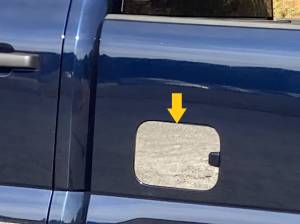 QAA - GC63320 Stainless Steel Gas Cap Door Trim 1Pc 2023-2024 Ford F-250 & F-350 Super Duty QAA - Image 2