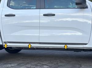 QAA - AT64345 Stainless Steel Side Accent Trim 6Pc 2024-2025 Ford Ranger QAA - Image 2