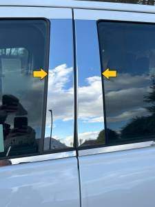 QAA - PP64345 Stainless Steel Pillar Trim 4Pc 2024-2025 Ford Ranger QAA - Image 2