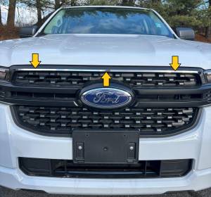 QAA - SG64345 Stainless Steel Grille Accent 1Pc 2024-2025 Ford Ranger QAA - Image 2