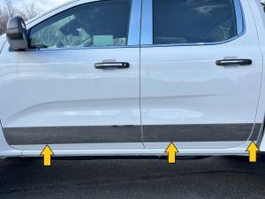 QAA - TH64345 Stainless Steel Rocker Panel Trim 6Pc 2024-2025 Ford Ranger QAA - Image 2