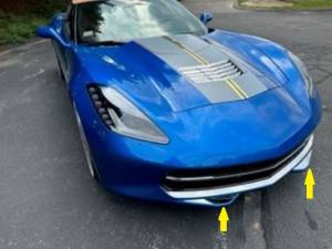 QAA - SG54115 Stainless Steel Front End Trim 2Pc 2014-2019 Chevrolet Corvette C7 QAA - Image 1