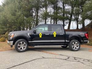 QAA - WS61316 Stainless Steel Window Sill Accent 4Pc 2021-2025 Ford F-150 Crew Cab QAA - Image 1