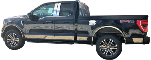 QAA - TH61302 Stainless Steel Rocker Panel Trim 12Pc 2021-2025 Ford F-150 Super Cab 6.5' Bed QAA - Image 1