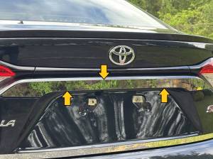 QAA - LB70112 Stainless Steel License Plate Bar Accent 1Pc 4-door, Sedan 2020-2025 Toyota Corolla QAA - Image 3