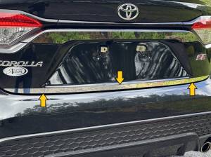 QAA - RD70112 Stainless Steel Rear Deck Accent 1Pc 4-door, Sedan 2020-2025 Toyota Corolla QAA - Image 3
