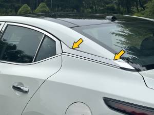 QAA - RW16540 Stainless Steel Rear Window Trim 2Pc Fits 2016-2023 Nissan Maxima QAA - Image 2